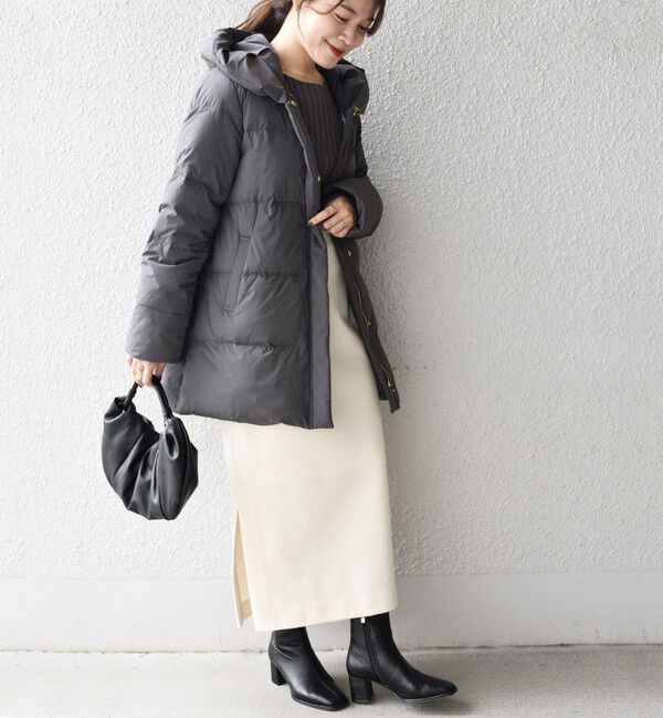 SHIPS for women「*〈手洗い可能〉ショールカラー ミディ ダウン ◇」|その他|