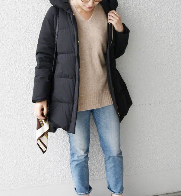 SHIPS for women「*〈手洗い可能〉ショールカラー ミディ ダウン ◇」|その他|