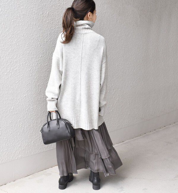 SHIPS for women「〈手洗い可能〉サイド スリット タートル プルオーバー」|ニット・セーター|