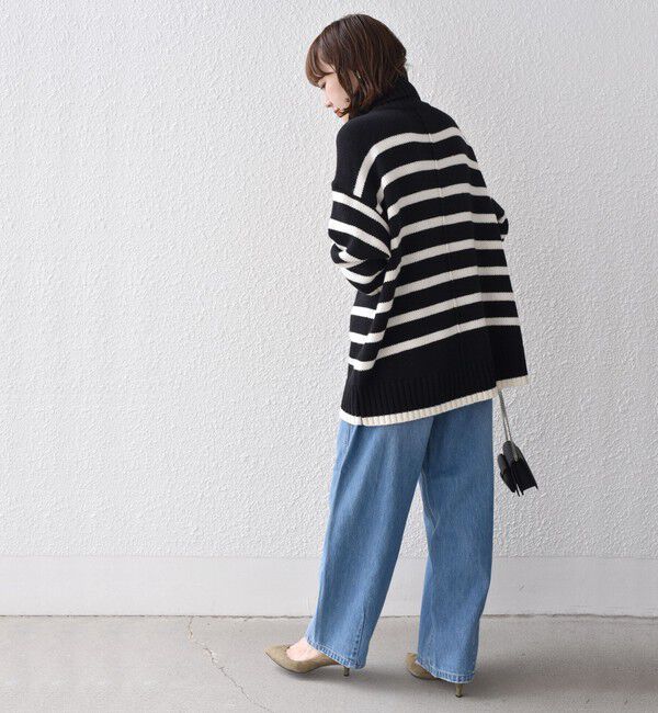 SHIPS for women「〈手洗い可能〉サイド スリット タートル プルオーバー」|ニット・セーター|