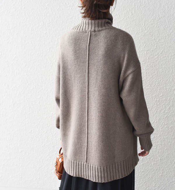 SHIPS for women「〈手洗い可能〉サイド スリット タートル プルオーバー」|ニット・セーター|