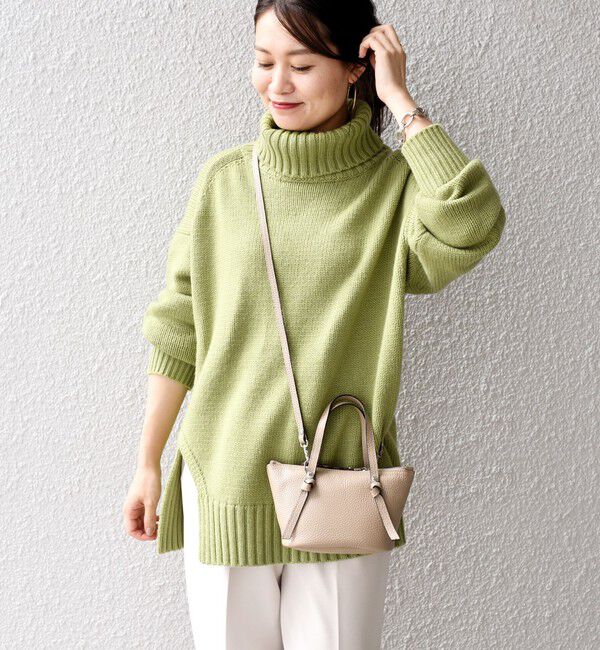 SHIPS for women「〈手洗い可能〉サイド スリット タートル プルオーバー」|ニット・セーター|