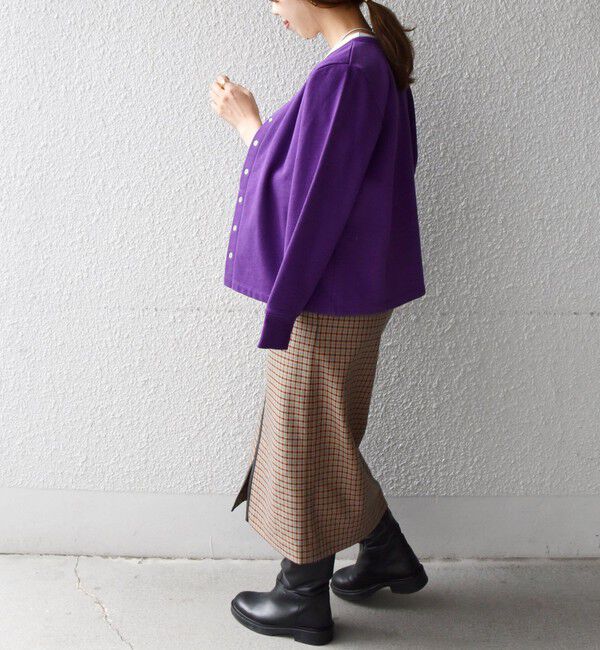 SHIPS any「SHIPS any:〈ウォッシャブル〉チェック スティック ミディ スカート」|タイト|