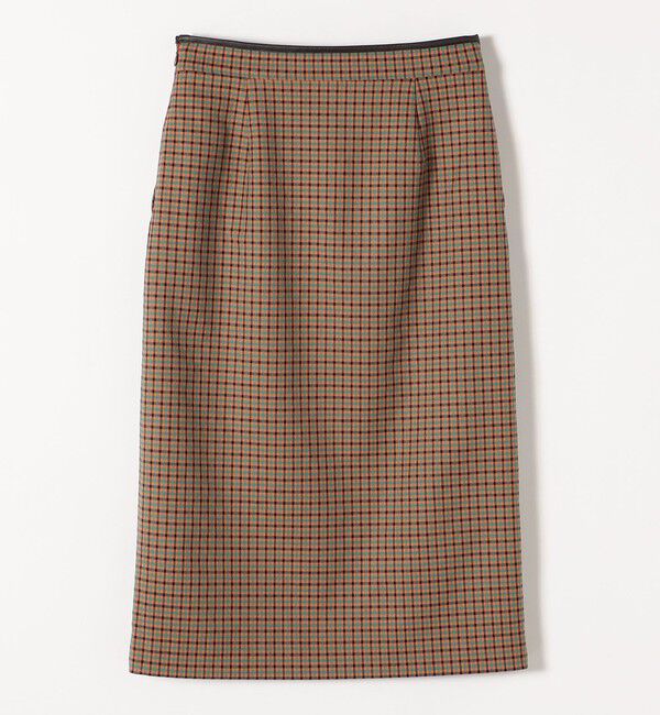 SHIPS any「SHIPS any:〈ウォッシャブル〉チェック スティック ミディ スカート」|タイト|