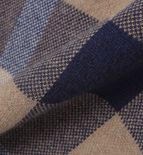 SHIPS「SHIPS:〈手洗い可能〉コットン カシミヤ チェック クルーネックニット」|ニット・セーター|