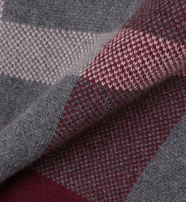 SHIPS「SHIPS:〈手洗い可能〉コットン カシミヤ チェック クルーネックニット」|ニット・セーター|