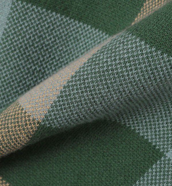 SHIPS「SHIPS:〈手洗い可能〉コットン カシミヤ チェック クルーネックニット」|ニット・セーター|