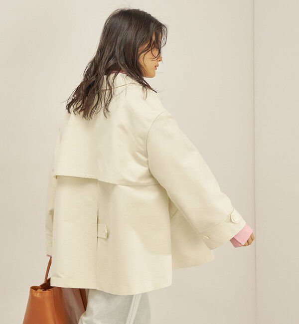 SHIPS for women「T/C ツイル ステンカラー ショート コート ◇」|ステンカラーコート|