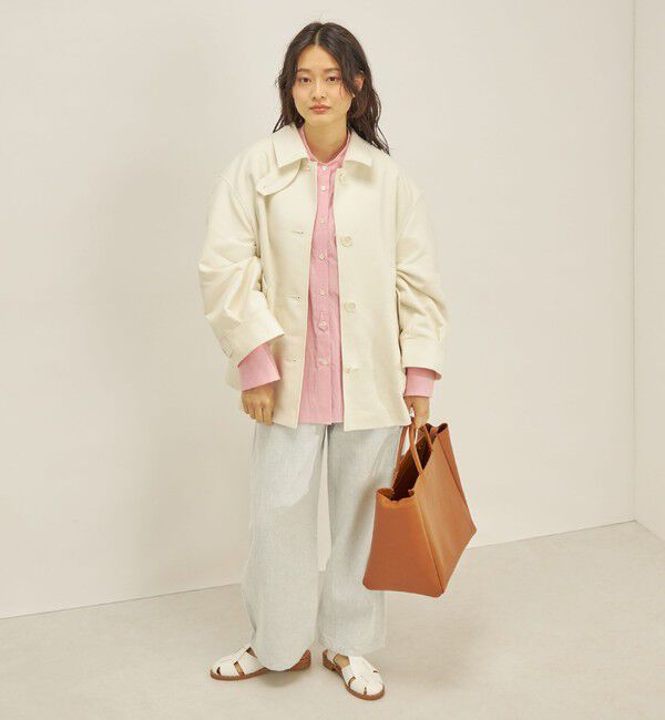 SHIPS for women「T/C ツイル ステンカラー ショート コート ◇」|ステンカラーコート|