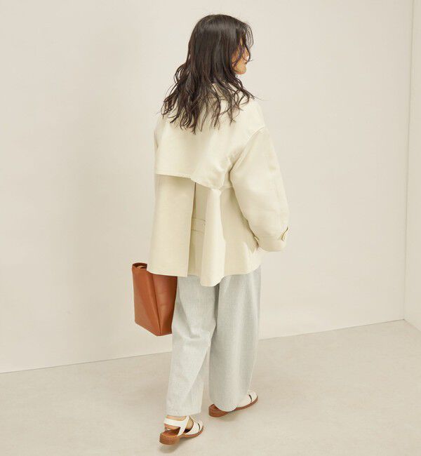 SHIPS for women「T/C ツイル ステンカラー ショート コート ◇」|ステンカラーコート|