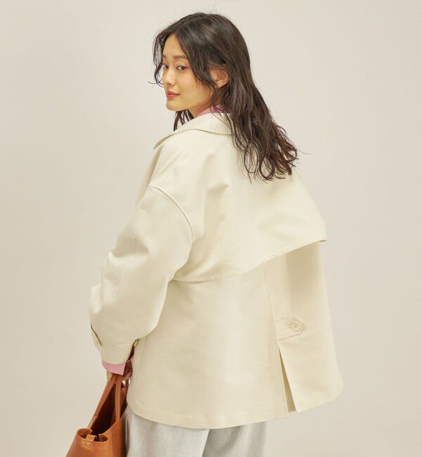 SHIPS for women「T/C ツイル ステンカラー ショート コート ◇」|ステンカラーコート|