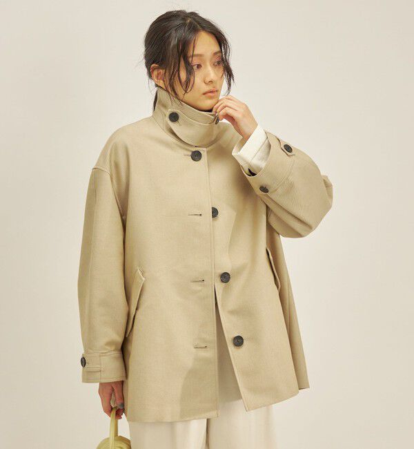 SHIPS for women「T/C ツイル ステンカラー ショート コート ◇」|ステンカラーコート|