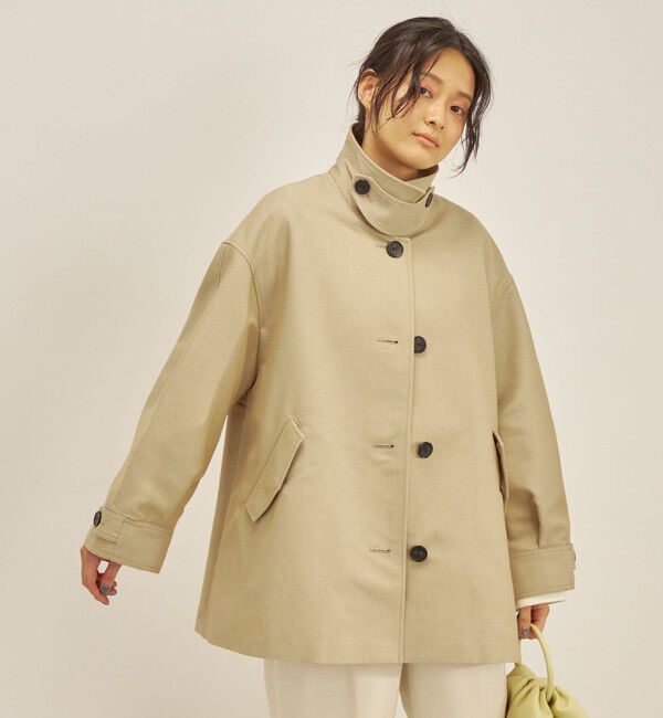 SHIPS for women「T/C ツイル ステンカラー ショート コート ◇」|ステンカラーコート|