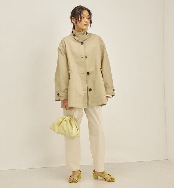 SHIPS for women「T/C ツイル ステンカラー ショート コート ◇」|ステンカラーコート|