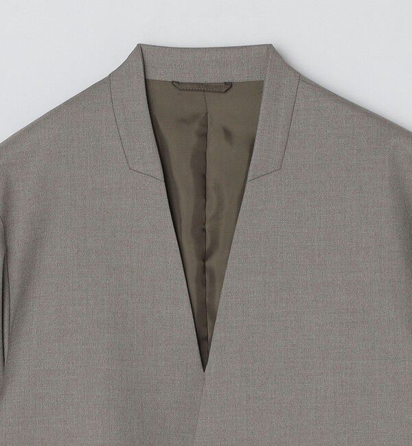 SHIPS Colors 「SHIPS Colors: 〈手洗い可能〉ウールライク ノーカラー ジャケット」|ノーカラージャケット|