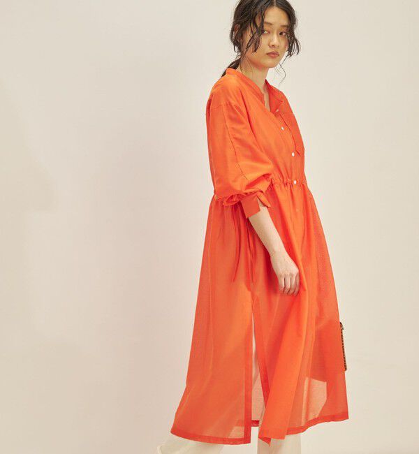 SHIPS for women「〈手洗い可能〉カールマイヤー 羽織り ワンピース◇」|ワンピース|オレンジ