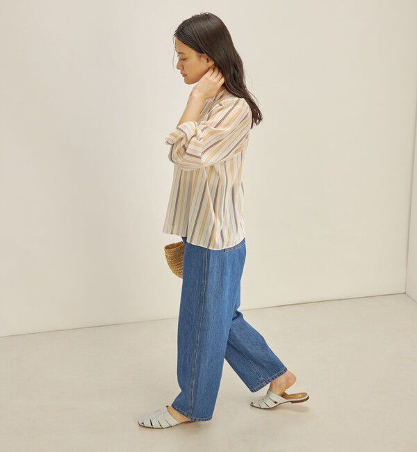 SHIPS for women「〈手洗い可能〉前後 2WAY シアー ストライプ ブラウス◇」|シャツ・ブラウス|