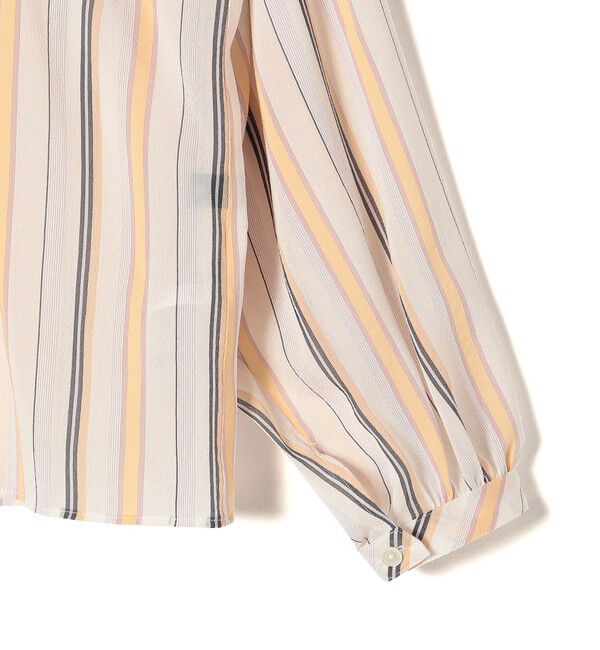 SHIPS for women「〈手洗い可能〉前後 2WAY シアー ストライプ ブラウス◇」|シャツ・ブラウス|