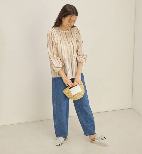 SHIPS for women「〈手洗い可能〉前後 2WAY シアー ストライプ ブラウス◇」|シャツ・ブラウス|