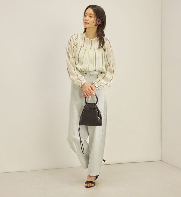 SHIPS for women「〈手洗い可能〉前後 2WAY シアー ストライプ ブラウス◇」|シャツ・ブラウス|