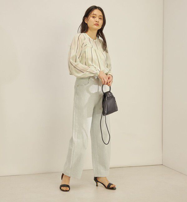 SHIPS for women「〈手洗い可能〉前後 2WAY シアー ストライプ ブラウス◇」|シャツ・ブラウス|