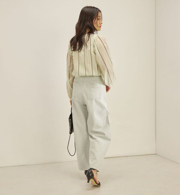 SHIPS for women「〈手洗い可能〉前後 2WAY シアー ストライプ ブラウス◇」|シャツ・ブラウス|