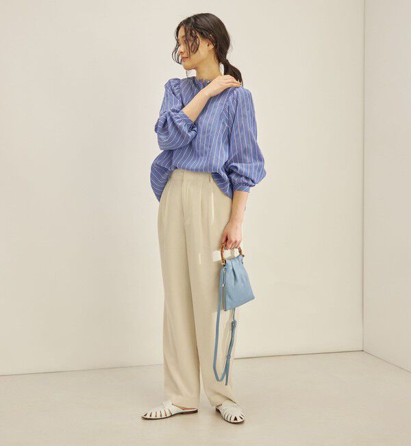 SHIPS for women「〈手洗い可能〉前後 2WAY シアー ストライプ ブラウス◇」|シャツ・ブラウス|