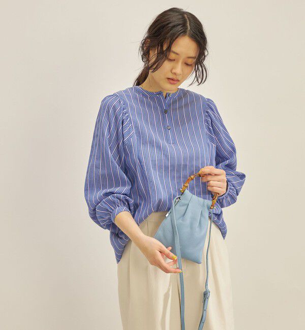SHIPS for women「〈手洗い可能〉前後 2WAY シアー ストライプ ブラウス◇」|シャツ・ブラウス|