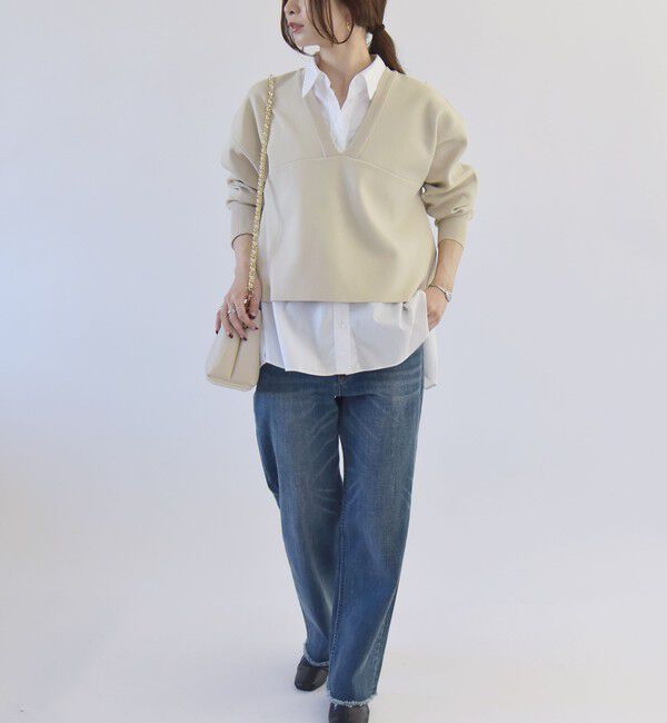 quaranciel「quaranciel:〈洗濯機可能〉クロップド Vネック プルオーバー」|その他|