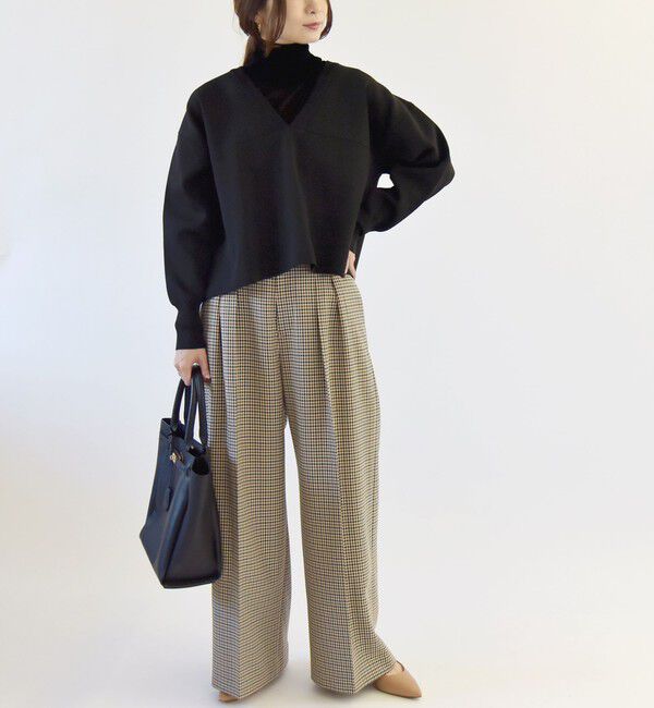 quaranciel「quaranciel:〈洗濯機可能〉クロップド Vネック プルオーバー」|その他|