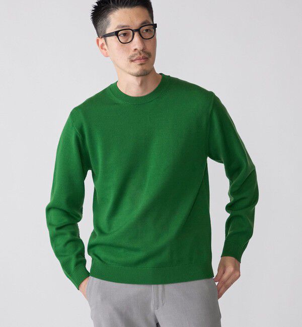 SHIPS「SHIPS:〈手洗い可能〉メリノウール TEXBRID(R) クルーネック ニット」|ニット・セーター|