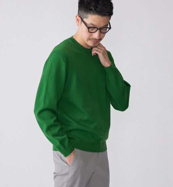 SHIPS「SHIPS:〈手洗い可能〉メリノウール TEXBRID(R) クルーネック ニット」|ニット・セーター|