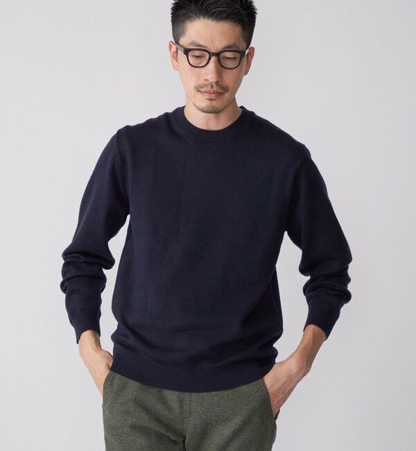 SHIPS「SHIPS:〈手洗い可能〉メリノウール TEXBRID(R) クルーネック ニット」|ニット・セーター|