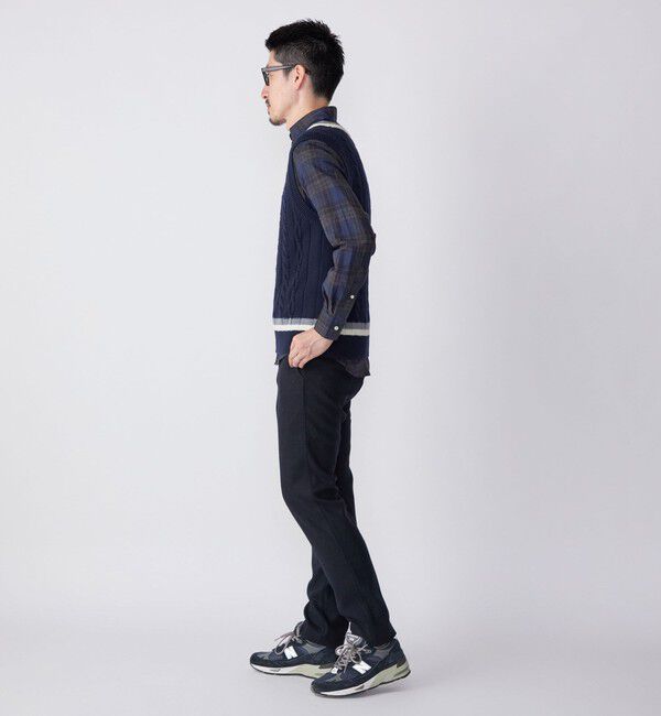 SHIPS「SHIPS: 奥山メリヤス チルデン ニット ベスト」|ベスト・ジレ|