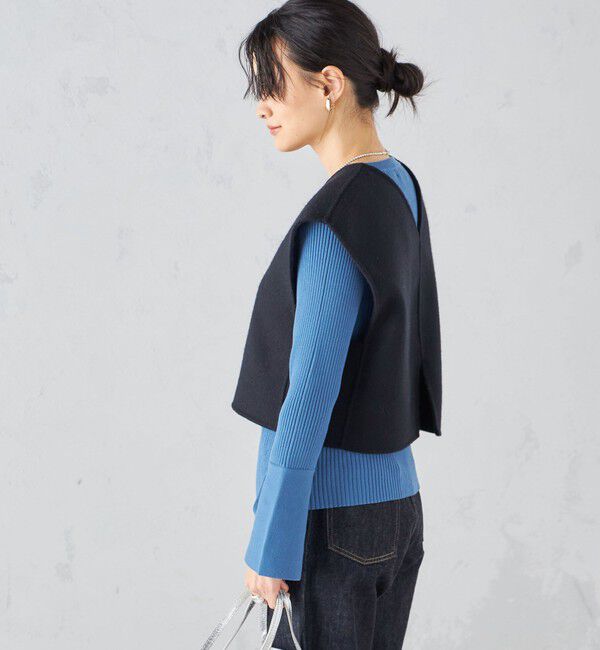 SHIPS for women「SUPER140 ジーロンウール オーバー ベスト ◇」|ベスト・ジレ|