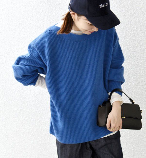 SHIPS any「SHIPS any: AQUA カシミヤ ミックス ボートネック ニット プルオーバー」|ニット・セーター|