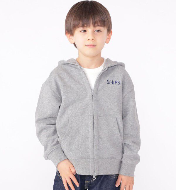 SHIPS KIDS「SHIPS KIDS:100～130cm / ロゴ フード ジップ パーカー」|パーカー|