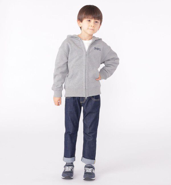 SHIPS KIDS「SHIPS KIDS:100～130cm / ロゴ フード ジップ パーカー」|パーカー|