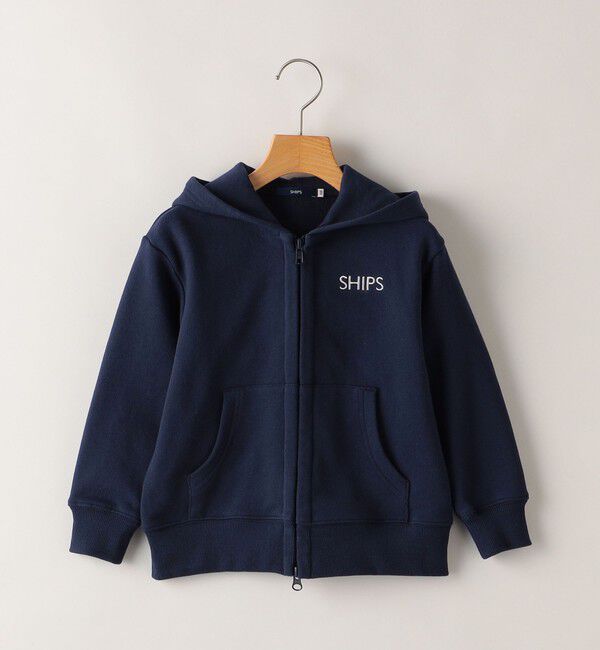 SHIPS KIDS「SHIPS KIDS:100～130cm / ロゴ フード ジップ パーカー」|パーカー|