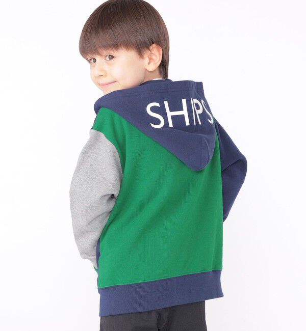 SHIPS KIDS「SHIPS KIDS:100～130cm / ロゴ フード ジップ パーカー」|パーカー|