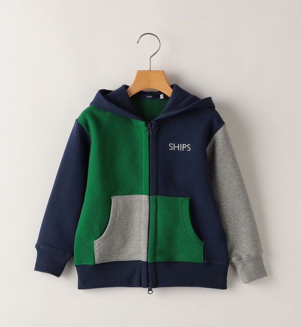SHIPS KIDS「SHIPS KIDS:100～130cm / ロゴ フード ジップ パーカー」|パーカー|