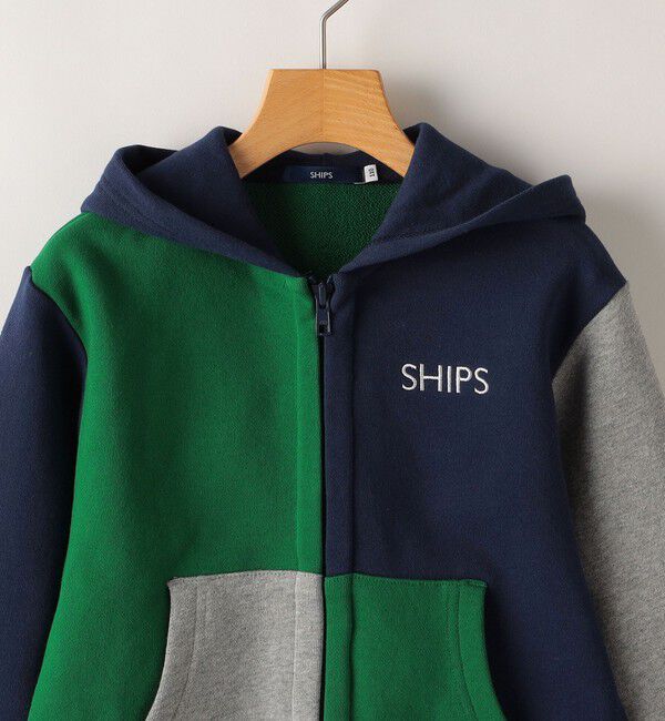 SHIPS KIDS「SHIPS KIDS:100～130cm / ロゴ フード ジップ パーカー」|パーカー|