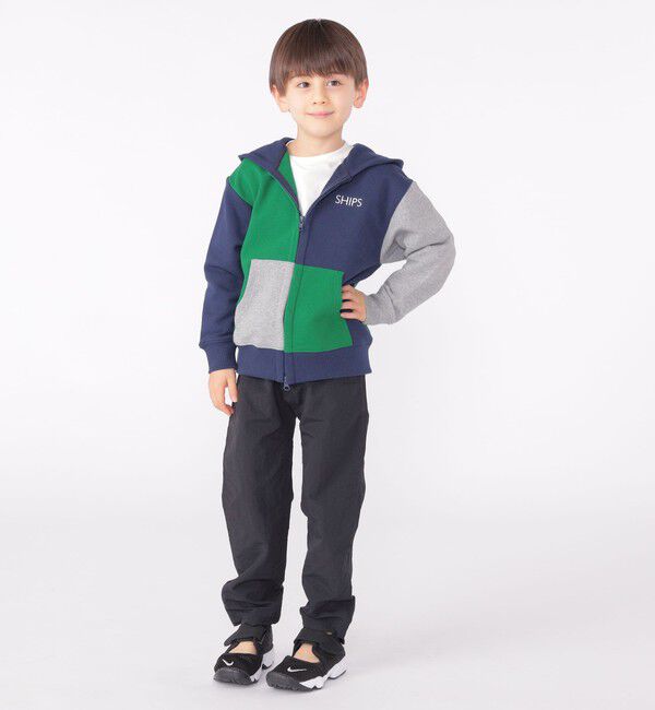 SHIPS KIDS「SHIPS KIDS:100～130cm / ロゴ フード ジップ パーカー」|パーカー|
