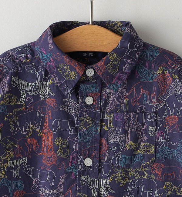 SHIPS KIDS「SHIPS KIDS:80～90cm / ボタンダウン リラックス 長袖 シャツ」|シャツ・ブラウス|