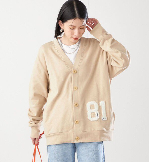 SHIPS for women「【SHIPS別注】81BRANCA:〈洗濯機可能〉レタード スウェット カーディガン」|カーディガン|