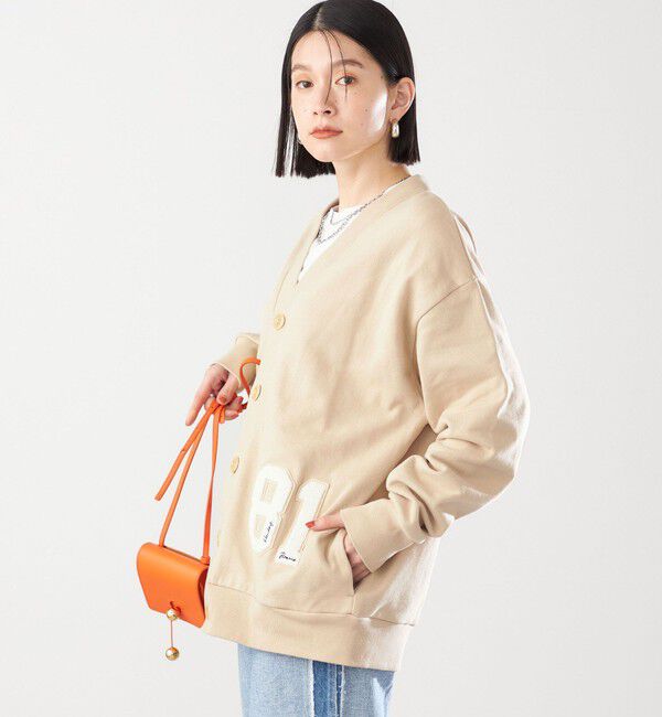 SHIPS for women「【SHIPS別注】81BRANCA:〈洗濯機可能〉レタード スウェット カーディガン」|カーディガン|