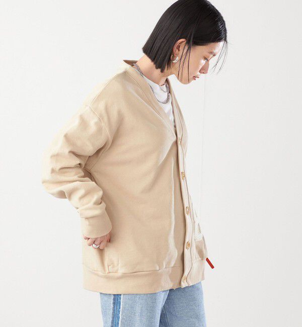 SHIPS for women「【SHIPS別注】81BRANCA:〈洗濯機可能〉レタード スウェット カーディガン」|カーディガン|