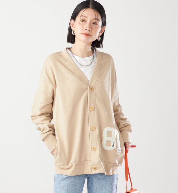 SHIPS for women「【SHIPS別注】81BRANCA:〈洗濯機可能〉レタード スウェット カーディガン」|カーディガン|