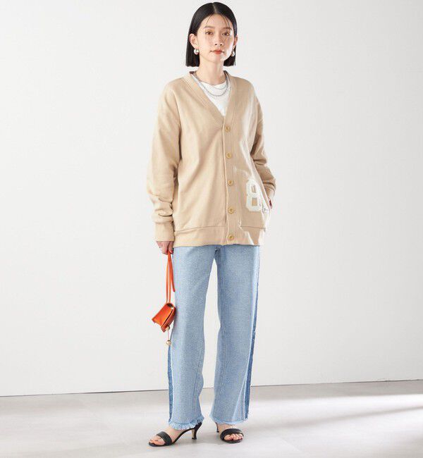 SHIPS for women「【SHIPS別注】81BRANCA:〈洗濯機可能〉レタード スウェット カーディガン」|カーディガン|