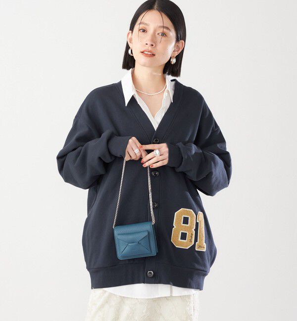 SHIPS for women「【SHIPS別注】81BRANCA:〈洗濯機可能〉レタード スウェット カーディガン」|カーディガン|
